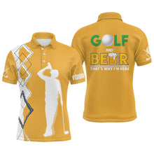 Load image into Gallery viewer, Golf And Beer That&#39;s Why I&#39;m Here Mens Polo Shirt Custom Beer Golf Shirt For Men Golf Gifts LDT0534