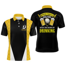 Load image into Gallery viewer, Golfing With The Chance Of Drinking Golf Clubs Seamless Mens Polo Shirt Beer Golf Shirts For Men LDT0542