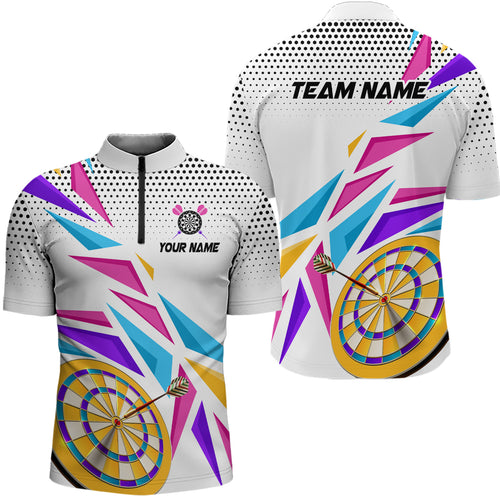 Sports Style Colorful Darts Quarter Zip Shirt Custom Darts Shirt For Men Dart Team Jerseys LDT1461