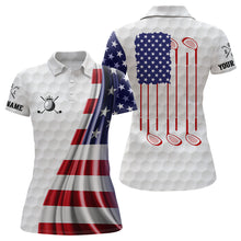 Load image into Gallery viewer, 3D American Flag Womens Golf Polo Shirts Custom Patriotic Golf Tops For Women Golfing Gifts LDT1071