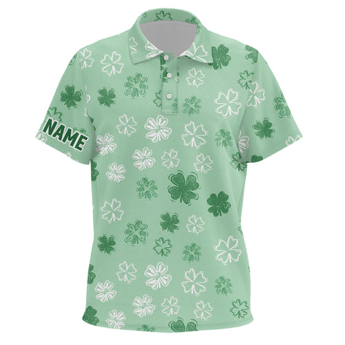 Kids Golf Polo Shirt Green Clover St Patrick Day Custom Golf Shirts For Kid Best Golf Gifts LDT1256