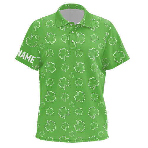 Kids Golf Polo Shirt Green Clover St Patrick Day Custom Golf Shirts For Kid Golfing Gifts LDT1257