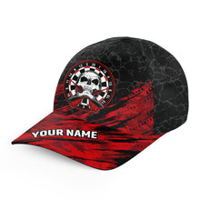 Load image into Gallery viewer, Personalized 3D All Over Print Skull Baseball Darts Hat Red Black Custom Darts Cap Dart Gifts LDT1271