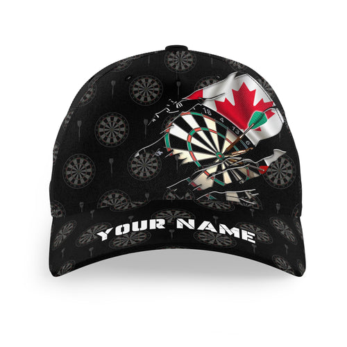 Personalized Retro Canada Flag Darts Hat Custom Patriotic Darts Cap For Dart Player 1st July Darts Gifts LDT1287