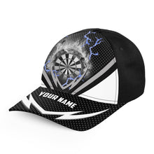 Load image into Gallery viewer, Black White Thunder Lightning Baseball Darts Hat Fire Flame Custom Name Darts Cap Darts Gifts LDT1292