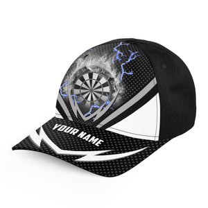 Black White Thunder Lightning Baseball Darts Hat Fire Flame Custom Name Darts Cap Darts Gifts LDT1292