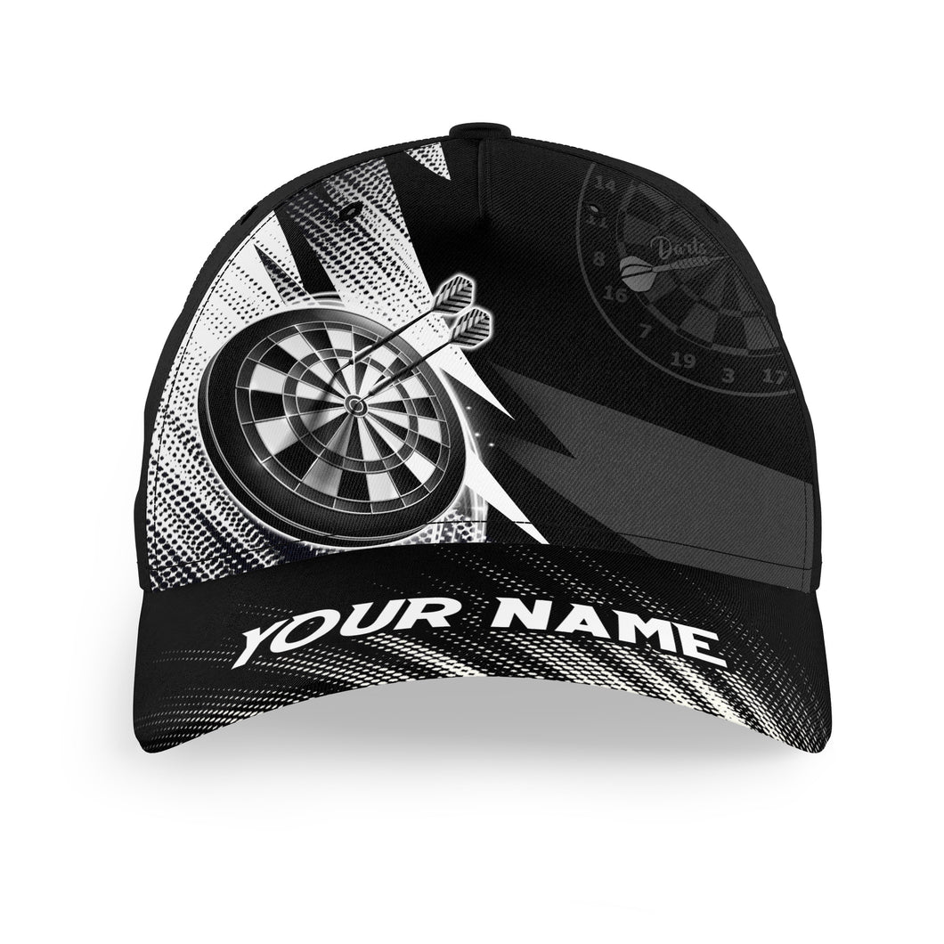 Personalized Black White Baseball Darts Hat Custom Cool Darts Cap For Dart Team Darts Gifts LDT1280