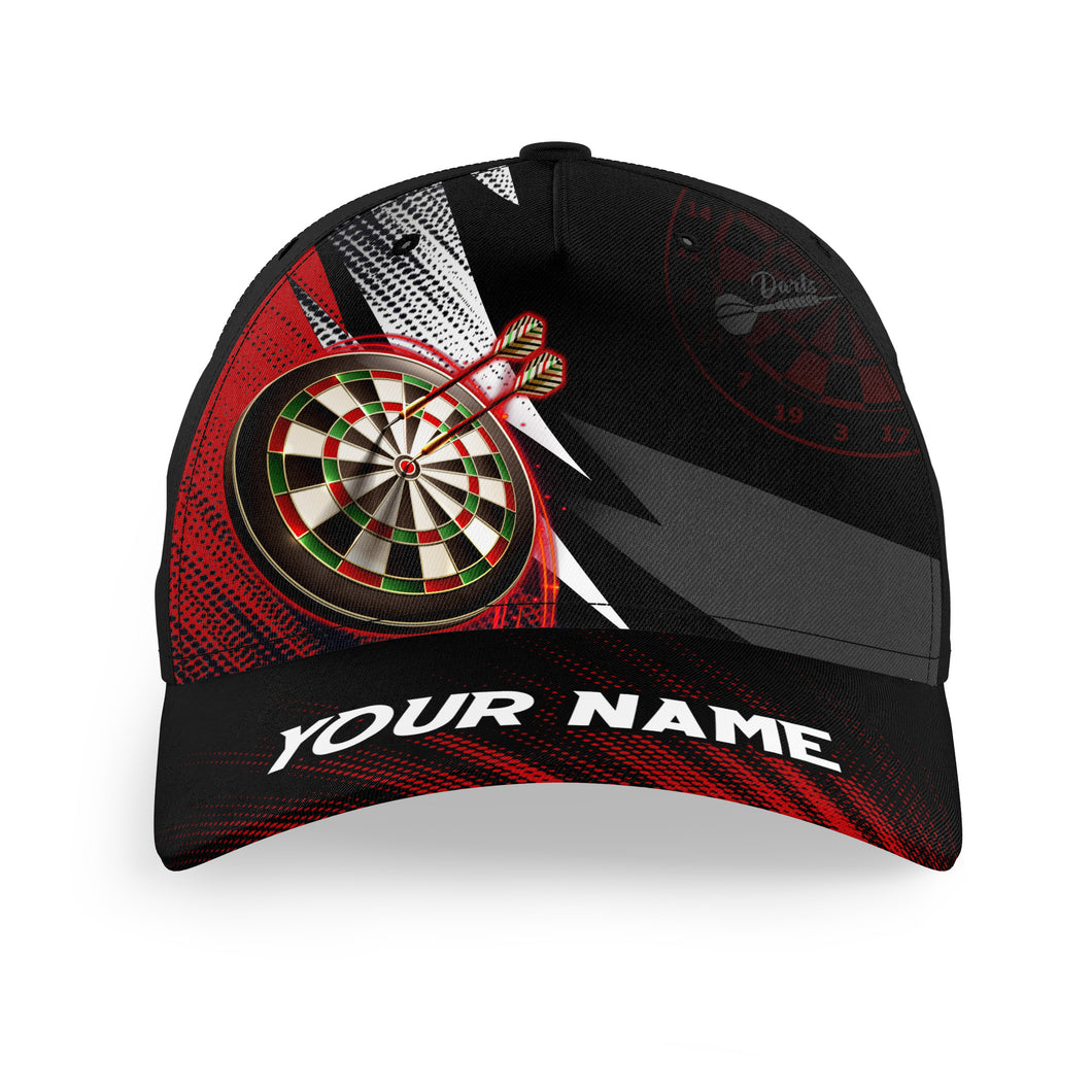 Personalized Red Black Baseball Darts Hat Custom Cool Darts Cap For Dart Team Darts Gifts LDT1281