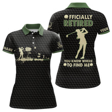 Load image into Gallery viewer, You Know Where To Find Me Black Green Retirement Golf Polo Shirt Golf Shirts For Women LDT0587