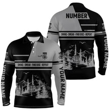 Load image into Gallery viewer, Mens Disc Golf Swing Swear Find Disc Repeat Custom Name And Number Disc Golf Shirts For Men LDT0288