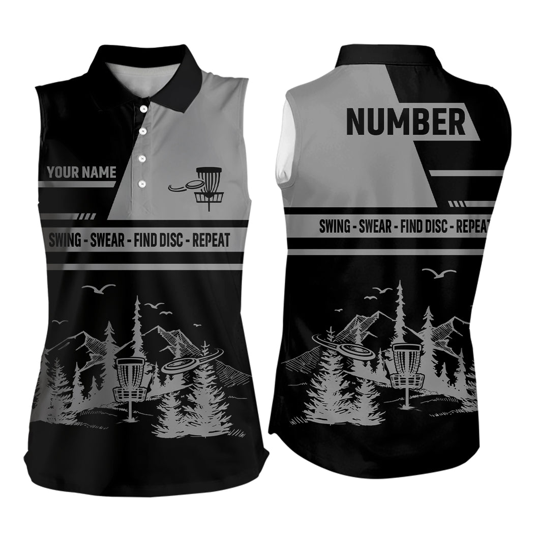 Disc Golf Sleeveless Swing Swear Find Disc Repeat Custom Name And Number Disc Golf Shirts For Women LDT0288