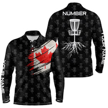 Load image into Gallery viewer, Mens Disc Golf Pattern Canada Flag Basket Tree Customized Patriotic Disc Golf Shirts For Men LDT0286