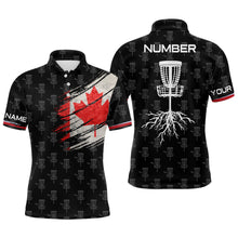 Load image into Gallery viewer, Mens Disc Golf Pattern Canada Flag Basket Tree Customized Patriotic Disc Golf Shirts For Men LDT0286