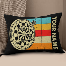 Load image into Gallery viewer, Colorful Retro Dartboard Pillow Personalized Darts Gifts For Dart Player LDT1103