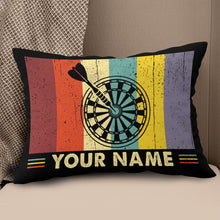 Load image into Gallery viewer, Colorful Retro Dartboard Pillow Personalized Darts Gifts For Dart Player LDT1104