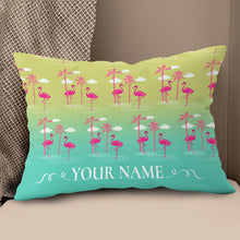 Load image into Gallery viewer, Gradient Tropical Flamingo Custom Golf Pillow Personalized Golfing Gifts LDT1106