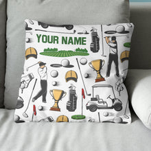 Load image into Gallery viewer, Vintage Golf Elements Custom Pillow Personalized Golf Gifts For Golfer LDT1144