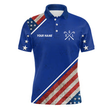 Load image into Gallery viewer, Retro Usa Flag Mens Golf Polo Shirts Custom Patriotic Golf Shirts For Men Golfing Gifts LDT1469