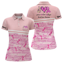 Load image into Gallery viewer, Breast Cancer Awareness Pink Golf Polo Shirt Custom Golf Shirts For Women Best Golf Gifts LDT0389