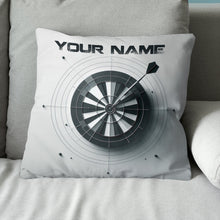 Load image into Gallery viewer, Black White Basic Darts Pillow Personalized Darts Gifts For Dart Player LDT1151