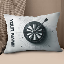 Load image into Gallery viewer, Black White Basic Darts Pillow Personalized Darts Gifts For Dart Player LDT1151