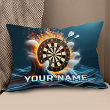 Load image into Gallery viewer, Fire And Water Dartboard Custom Throw Pillow Personalized Darts Gifts LDT1152