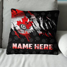 Load image into Gallery viewer, Smoke Canada Flag Custom Darts Pillow Patriotic Personalized Darts Gifts LDT1181
