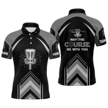 Load image into Gallery viewer, Personalized Disc Golf May The Course Be With You Mens Golf Polo Shirt Disc Golf Shirts For Men LDT0745