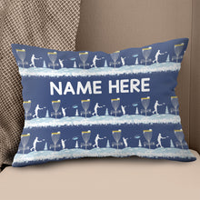 Load image into Gallery viewer, Disc Golf Winter Blue Custom Throw Pillow Personalized Disc Golf Gifts LDT1196
