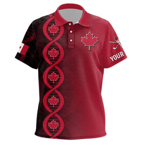 DNA Canada 1st July Red Maple Leaves Kids Golf Polo Shirt Custom Patriotic Golf Tops For Kid LDT0999