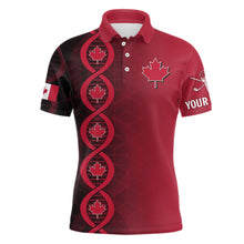 Load image into Gallery viewer, DNA Canada 1st July Red Maple Leaves Mens Golf Polo Shirt Custom Patriotic Golf Tops For Men LDT0999