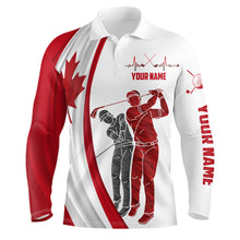 Load image into Gallery viewer, Canada Flag 1st of July Mens Golf Polo Shirts Custom Patriotic Golf Shirts For Men Golfing Gifts LDT1425