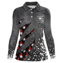 Load image into Gallery viewer, Paint Splash 3D Golf Polo Shirts Personalized Flame Golf Shirts For Womens, Crazy Golf Gifts LDT0219