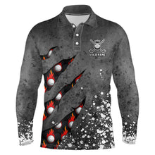 Load image into Gallery viewer, Paint Splash 3D Golf Polo Shirts Personalized Flame Golf Shirts For Mens, Crazy Golf Gifts LDT0219