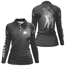 Load image into Gallery viewer, 3D Effect Golf Ball And Golfer All Over Print Womens Polo Shirts, Best Golf Shirts For Women LDT0217