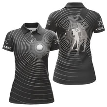 Load image into Gallery viewer, 3D Effect Golf Ball And Golfer All Over Print Womens Polo Shirts, Best Golf Shirts For Women LDT0217
