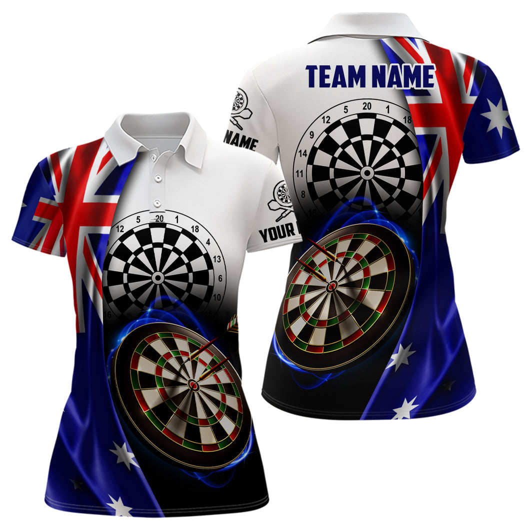 Australia Flag Womens Darts Polo Shirt Custom Darts Shirt For Dart Lovers Dart Team Jersey LDT0797