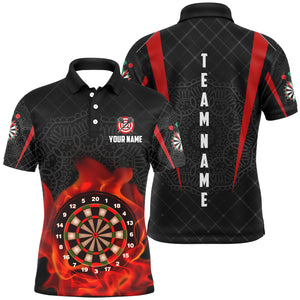 Addict Celtic Pattern Flame Mens Darts Polo Shirt Custom Darts Shirt For Men Dart Jersey LDT0629