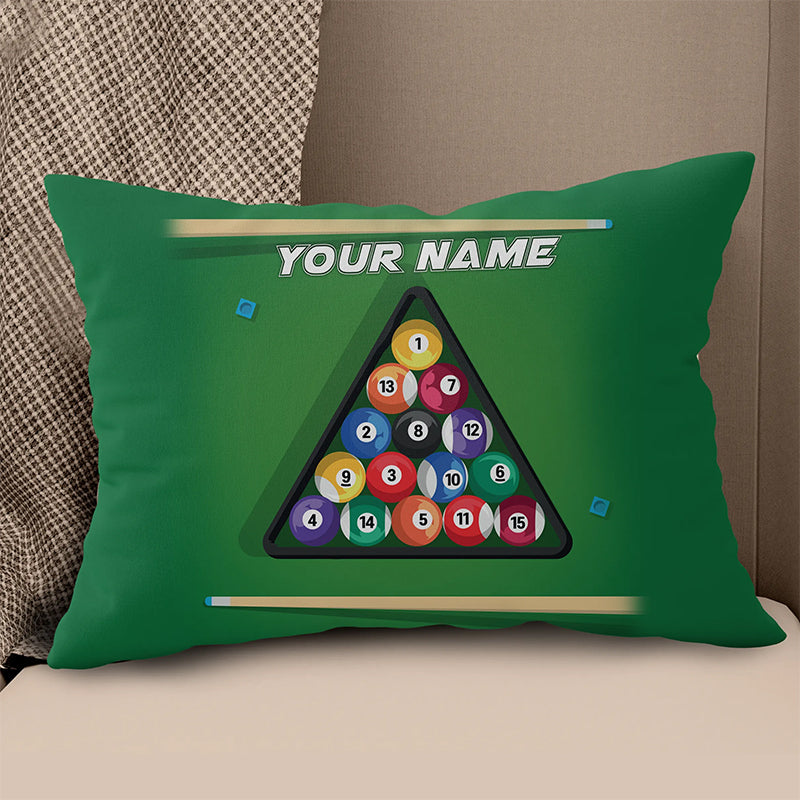 Billiard Stick And Pool Balls Pillow Custom Throw Pillow Billiards Gifts VHM0853