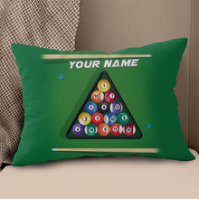 Load image into Gallery viewer, Billiard Stick And Pool Balls Pillow Custom Throw Pillow Billiards Gifts VHM0853