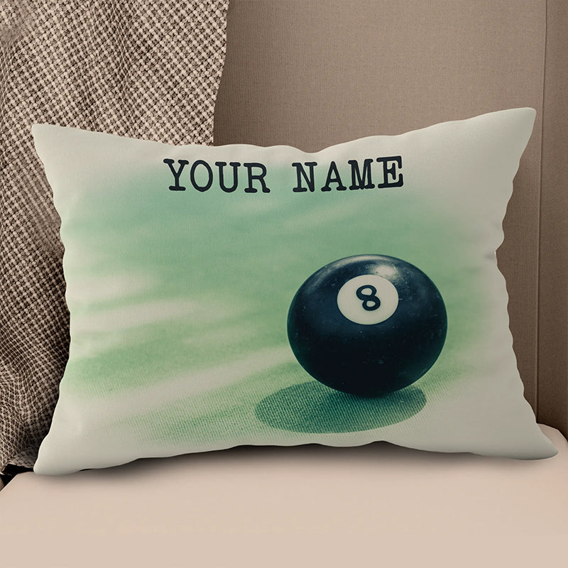 Personalized Billiard 8 Ball Pillow, Custom Throw Pillow Billiards Gifts VHM0883