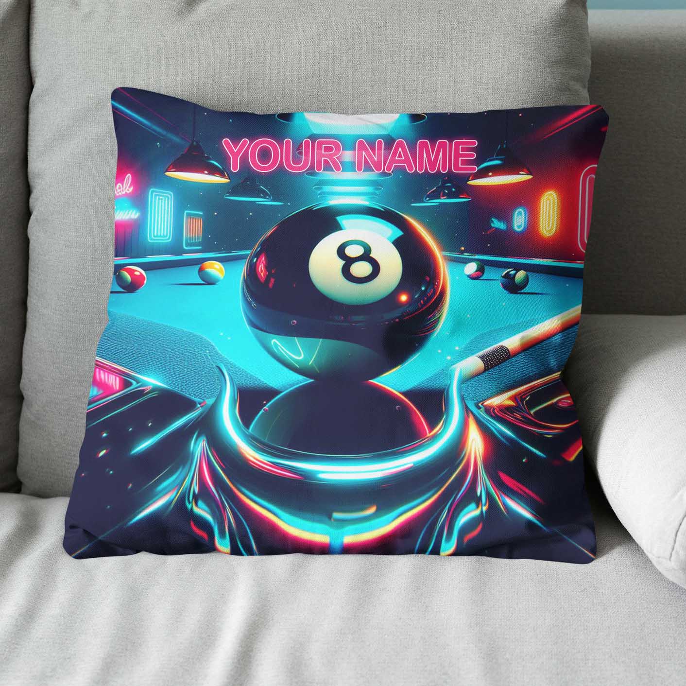 Personalized 8 Ball Billiard Game 3D Pillow Custom Best Billiard Pillows VHM0896