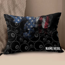 Load image into Gallery viewer, Personalized Vintage Smoke US Flag 8 Ball Billiard Pillow Billiard Gifts VHM0908