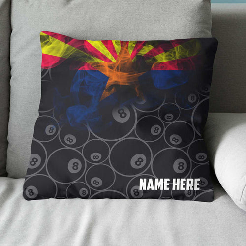 Personalized Vintage Smoke Arizona Flag 8 Ball Billiard Pillow Pool Gift VHM0910