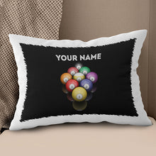 Load image into Gallery viewer, Personalized 9 Ball Pool Billiards Pillow, Custom Pillow Billiards Gifts VHM0833