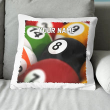Load image into Gallery viewer, Personalized Billiard 8 Ball Pillow Custom Pillow Gifts For Pool Players VHM0843