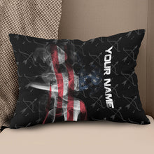 Load image into Gallery viewer, Personalized Smoke US Flag Bow Archery Pillow Custom Pillow Archery Gift VHM0848