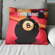 Load image into Gallery viewer, Personalized 8 Ball Billiards Pillow Custom Throw Pillow Billiards Gifts VHM0887