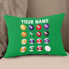 Load image into Gallery viewer, Personalized Billiard Balls Pillow Custom Throw Pillow Top Billiard Gift VHM0890