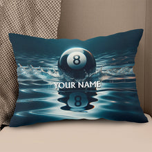 Load image into Gallery viewer, Personalized Water 8 Ball Billiard 3D Pillow, Best Throw Pillow Billiard VHM0894